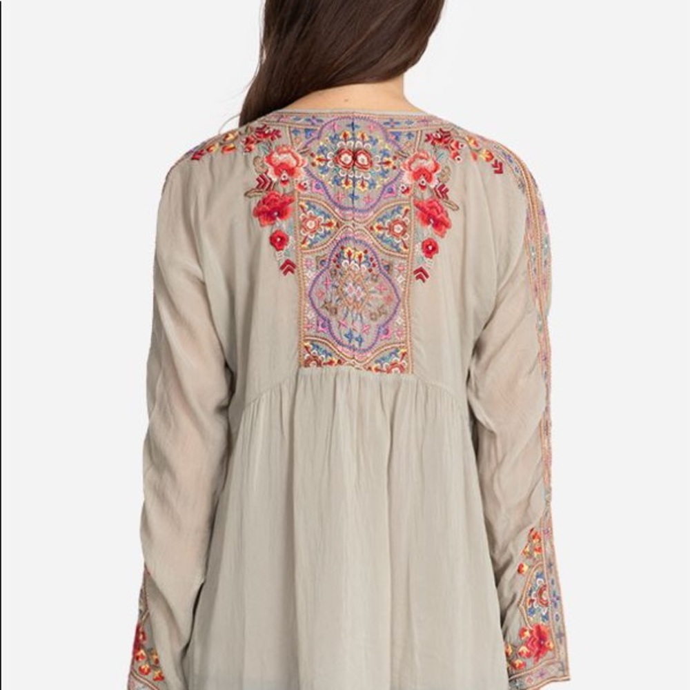 Johnny Was Alora Grain Rayon Tunic Blouse M NWT - Picture 9 of 9